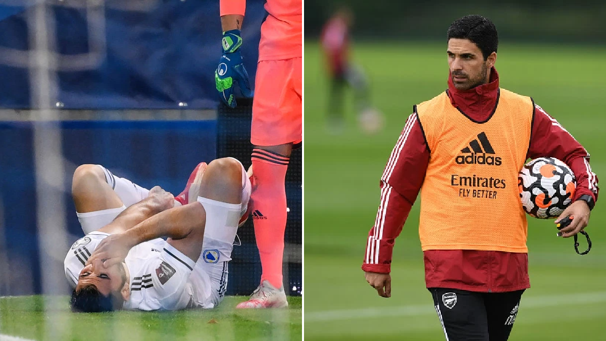 Sead Kolasinac injured by Chelsea target Jules Kounde during Bosnia vs France