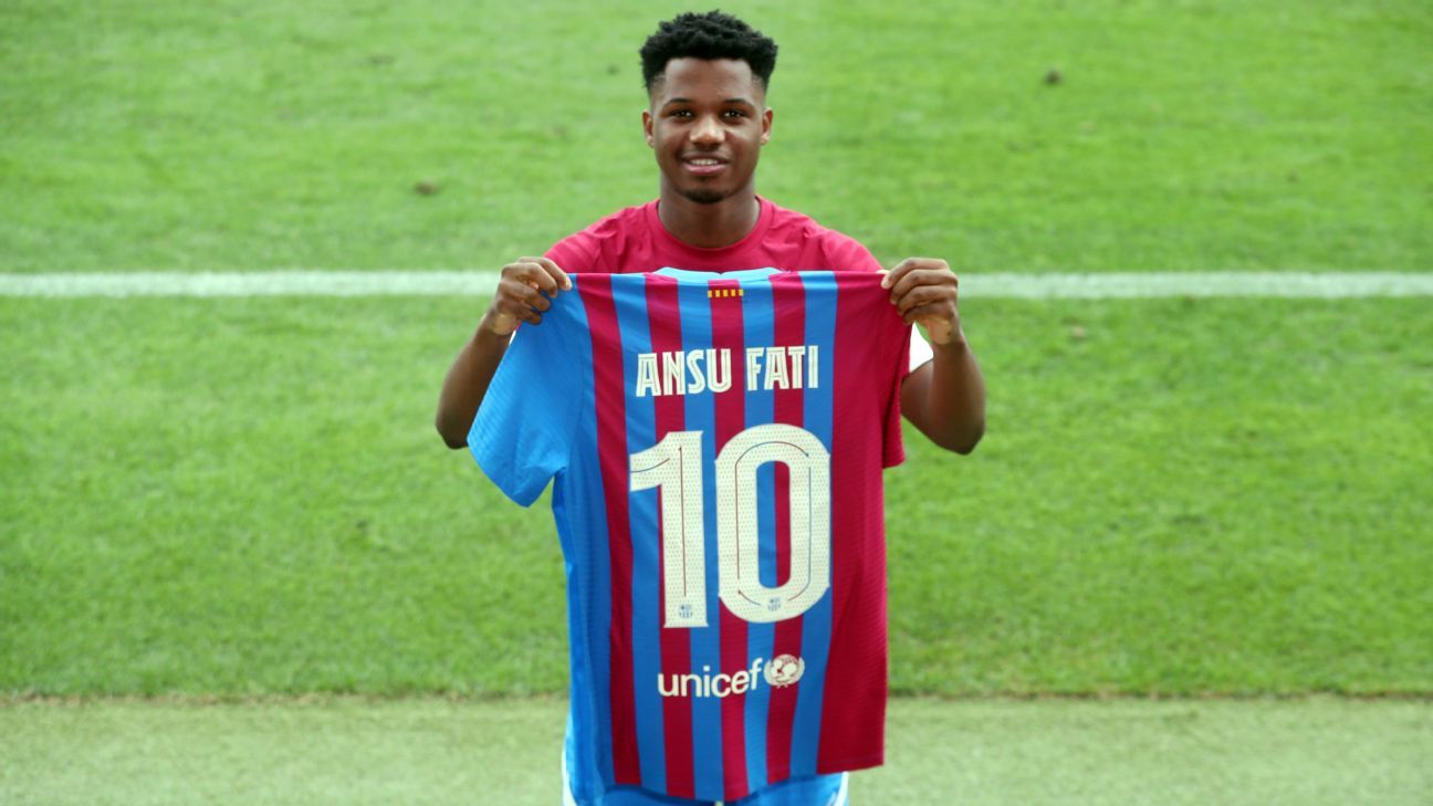 Barcelona give Ansu Fati No. 10 shirt after Lionel Messi's departure
