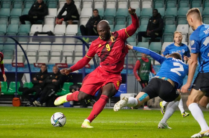 Soccer - Lukaku double as Belgium recover from shock start to outclass Estonia