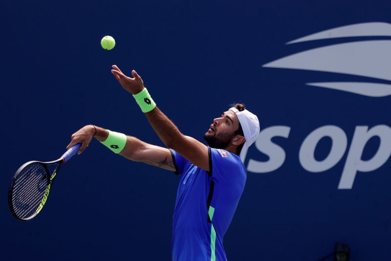 Tennis-Berrettini survives five-set test to reach U.S. Open fourth round