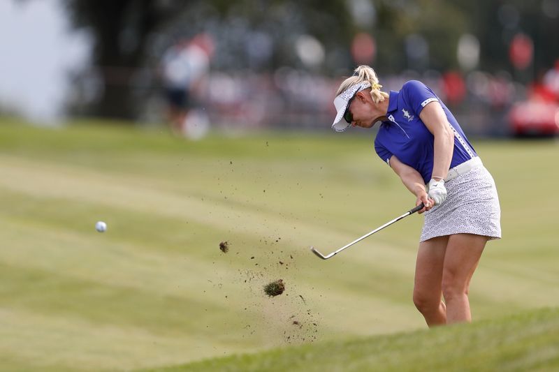 Golf-Sagstrom left on verge of tears after rules row at Solheim Cup