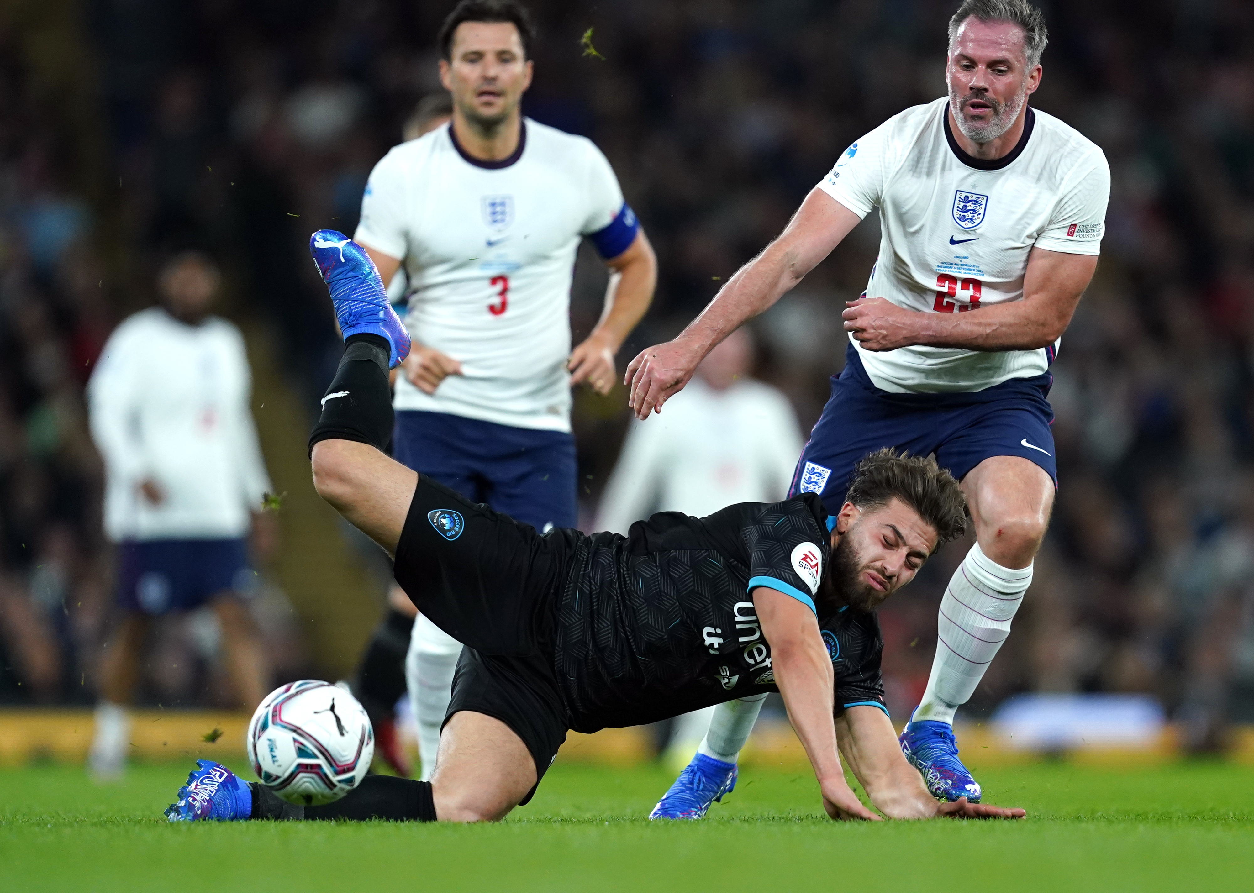 Jamie Carragher Accused Of Kicking Love Island's Kem During Soccer Aid
