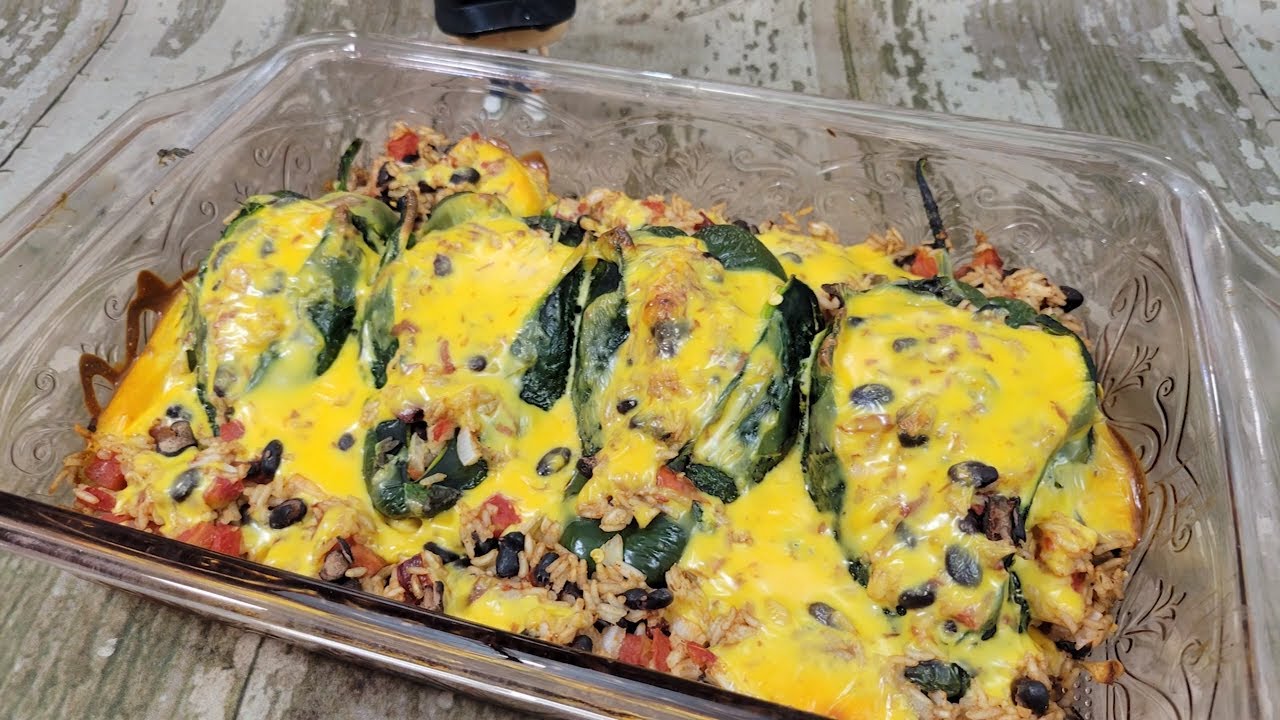 How to Make Stuffed Poblano Peppers