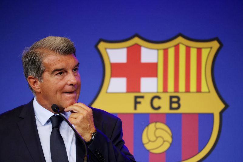Soccer-Barca president Laporta insists Super League still alive