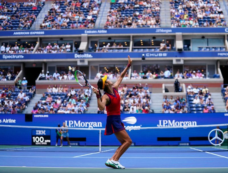 Tennis-Raducanu's dream U.S. Open run continues with Rogers thrashing