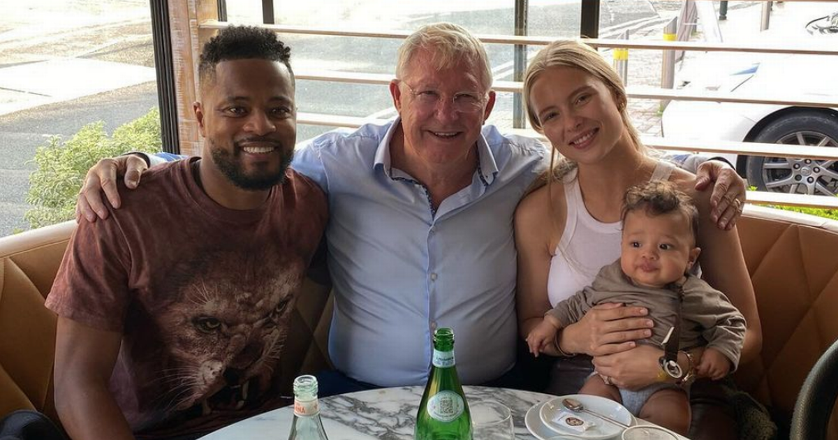 Sir Alex Ferguson dines with Patrice Evra after helping secure Cristiano Ronaldo return