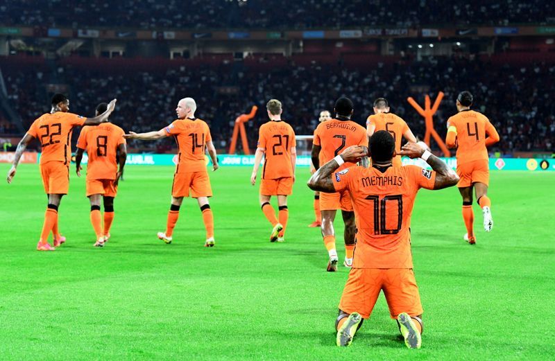 Soccer-Depay critical of performance despite first Dutch hat-trick