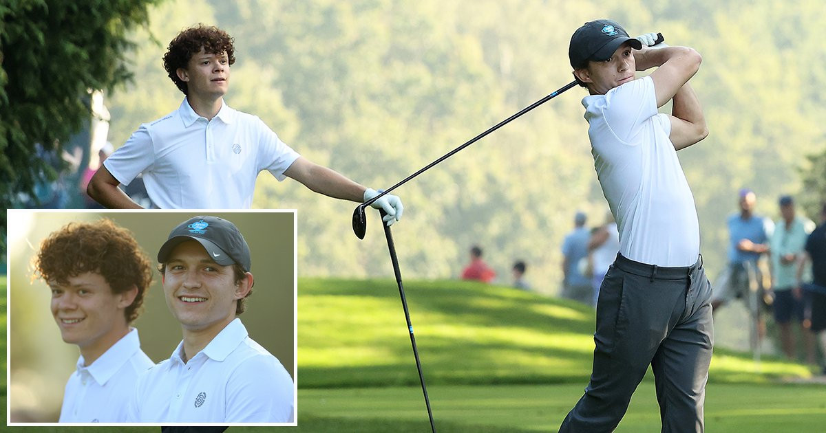 Spider-Man star Tom Holland swings into action as he joins brother for PGA Championship Celebrity Pro-Am