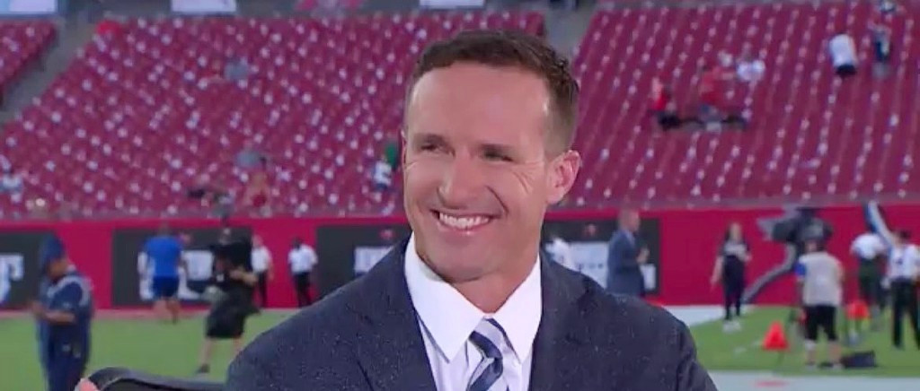 NFL Fans Couldn’t Help But Notice Drew Brees Suddenly Has Hair As He Starts His TV Career