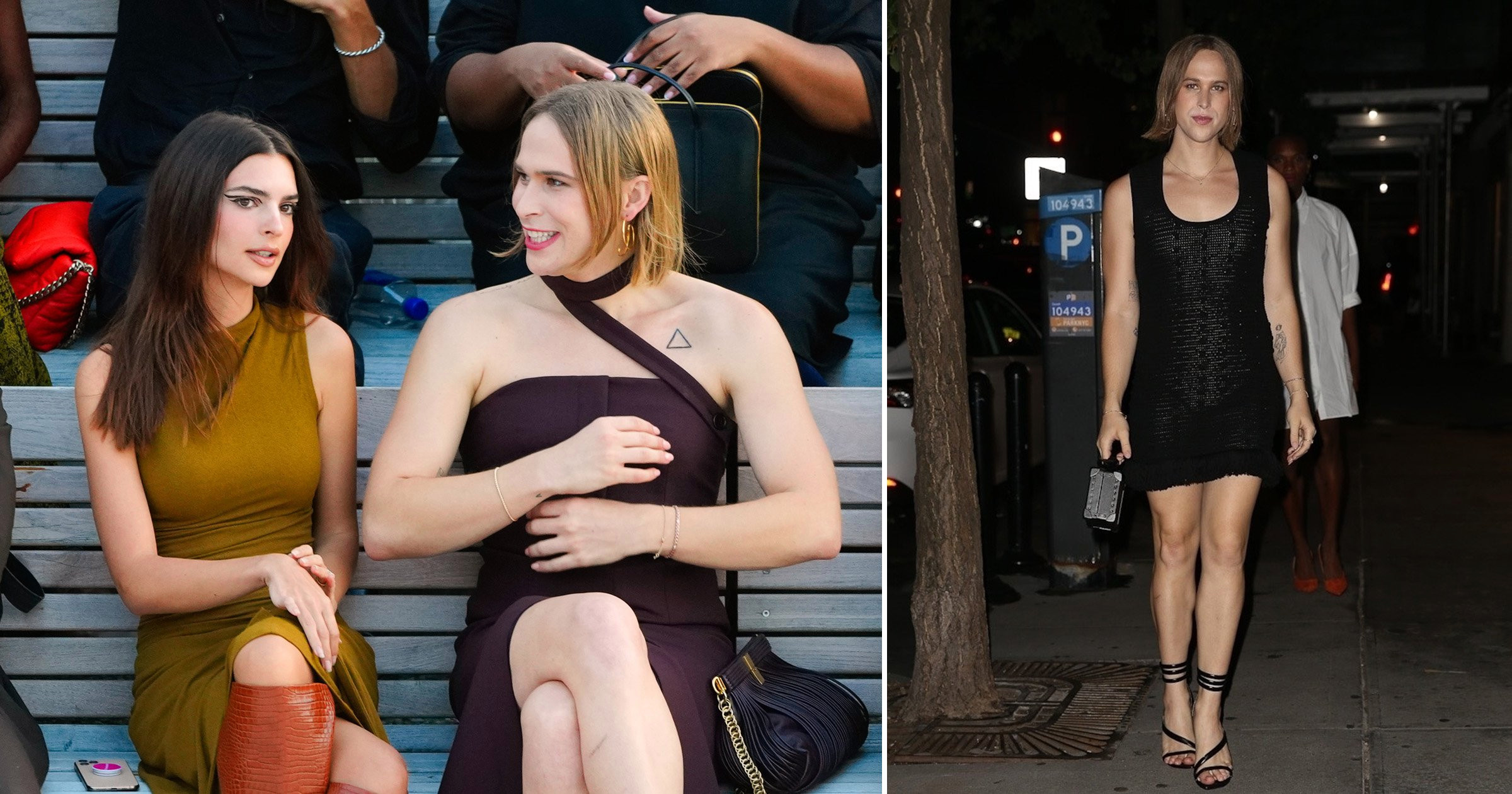 Emily Ratajkowski and Tommy Dorfman ooze glamour as they sit front row at New York Fashion Week