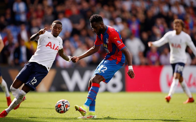 Soccer-Edouard scores debut double as Palace outclass 10-man Spurs