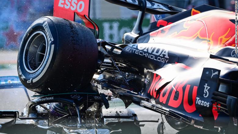 Lewis Hamilton and Max Verstappen collide and are out of drama-filled Italian Grand Prix