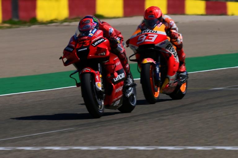 Ducati's Bagnaia masters Marquez to open MotoGP account