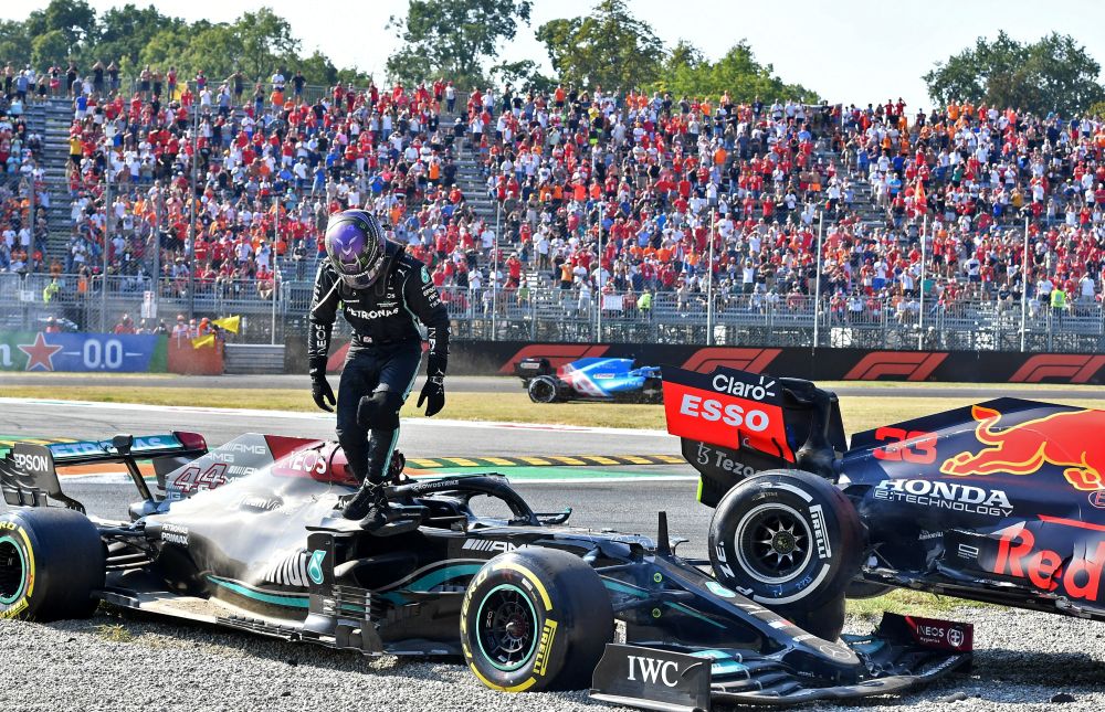Verstappen penalised for crash, Hamilton saved by halo