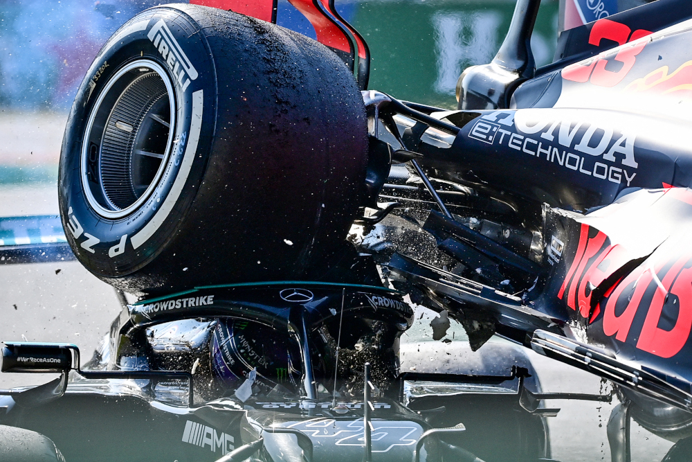 All hail the once-controversial halo after Hamilton escapes serious injury