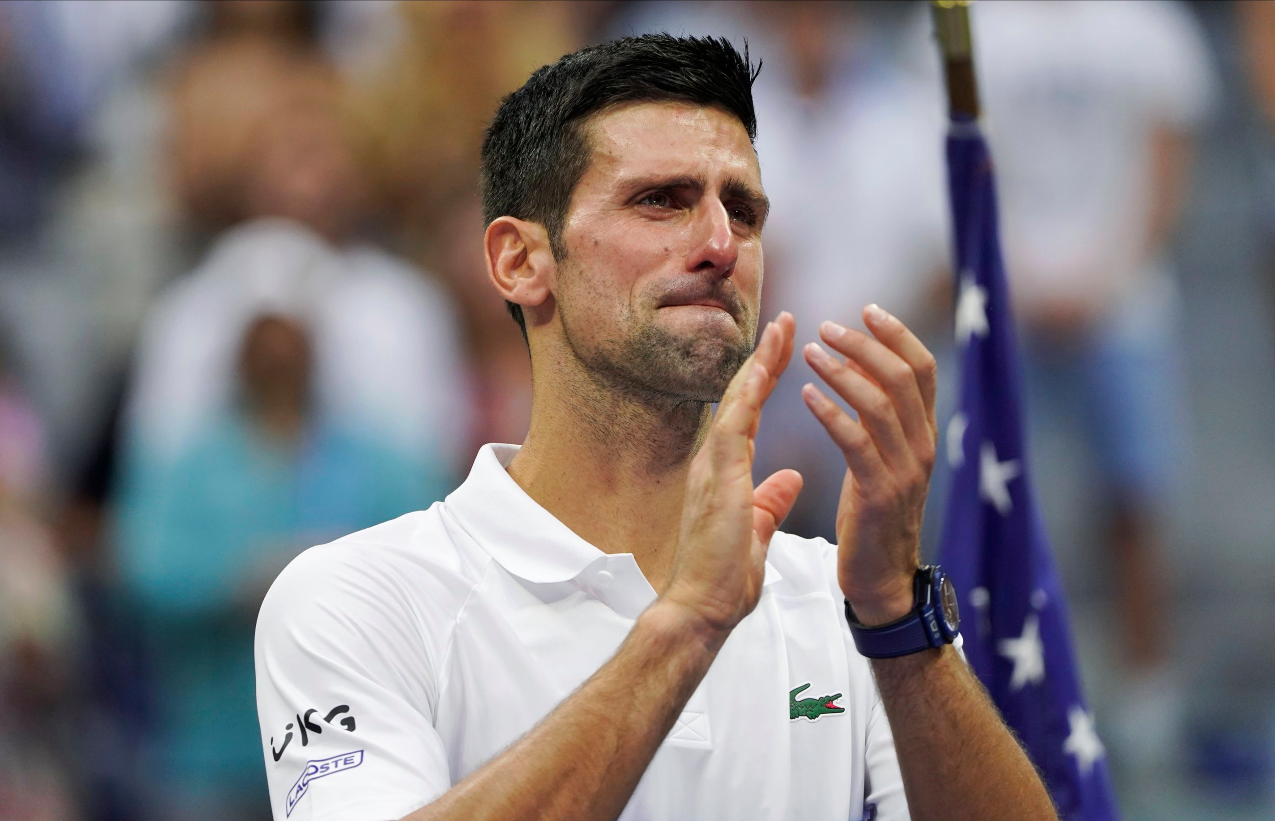 Novak Djokovic pays tribute to US Open crowd after breaking down in tears during final