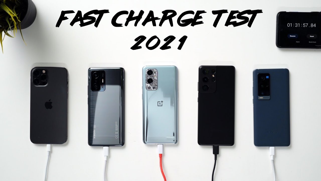 Xiaomi 11T Pro vs iPhone 12 Pro Max vs S21 Ultra vs OnePlus 9 Pro vs X60 Pro Fast Charge Test!