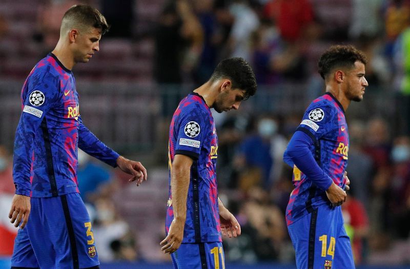 Soccer-Forlorn Barcelona adjust to new normal of European inferiority