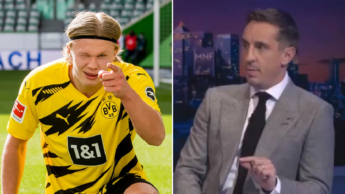 Gary Neville names three Manchester United stars who will probably leave to make room for Erling Haaland