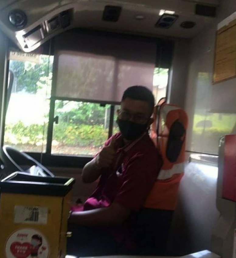 Bus captain takes pride in his work, always cheerful & greeting passengers