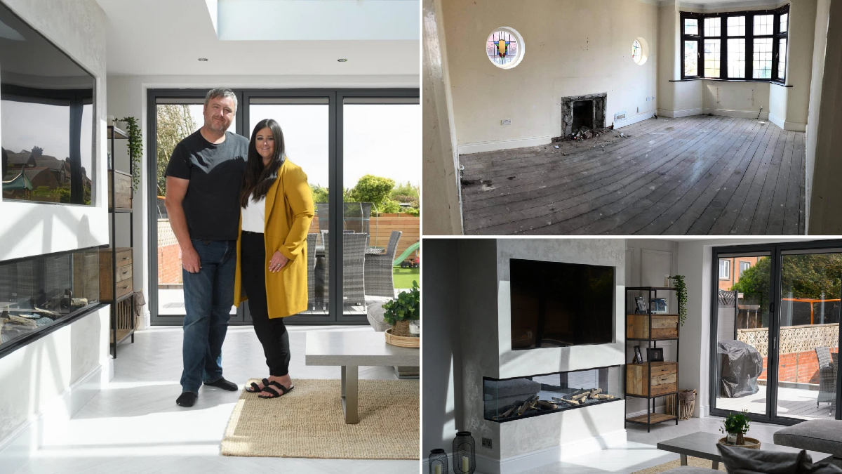 Couple renovate ‘near-derelict’ 1930s house after winning £1million on a scratchcard