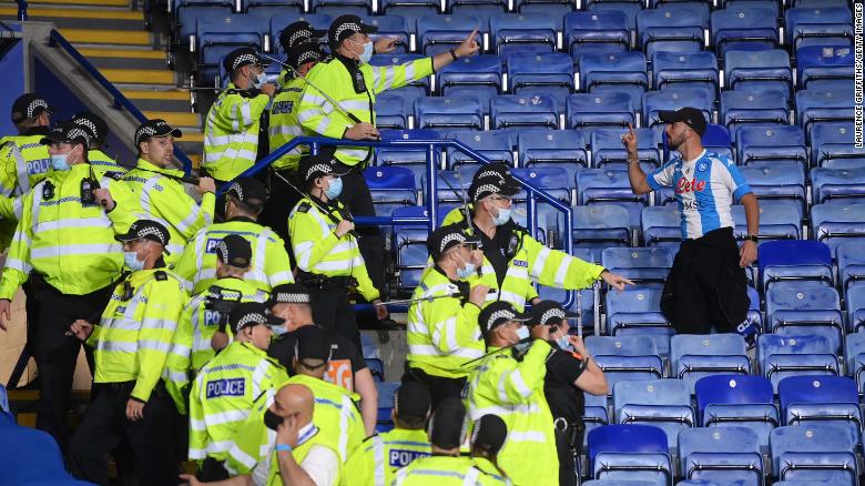 Multiple arrests made as fans clash around Leicester City's Europa League match against Napoli
