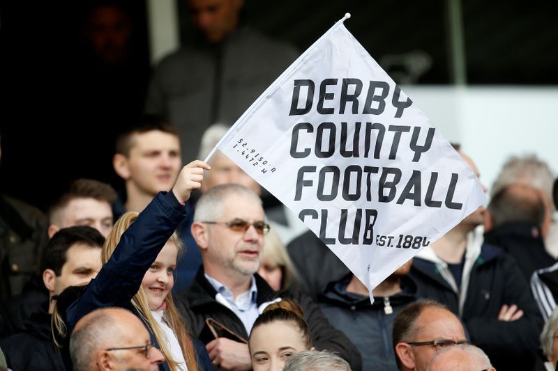 Soccer-Derby set for administration amid financial uncertainty