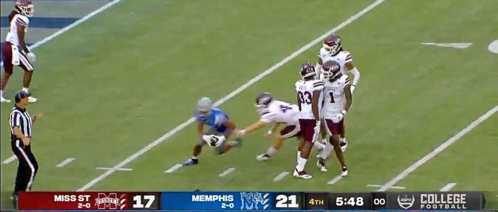 Memphis Got A 93-Yard Punt Return Touchdown Cause Mississippi State Left The Ball On The Ground (UPDATE)