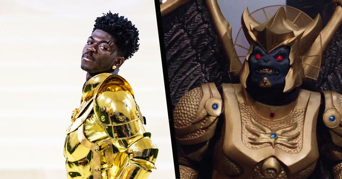 Lil Nas X Fans Can't Stop Comparing His Met Gala Look to Power Rangers' Goldar
