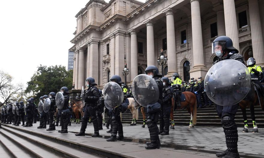 Locked-down Melbourne braces for more protests as Covid-19 cases rise