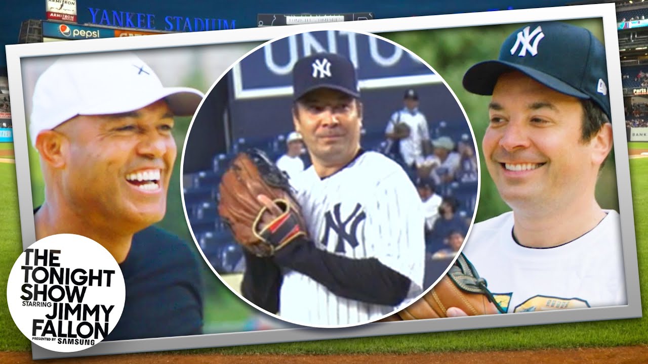 Mariano Rivera Coaches Jimmy on Throwing the Perfect First Pitch | The Tonight Show