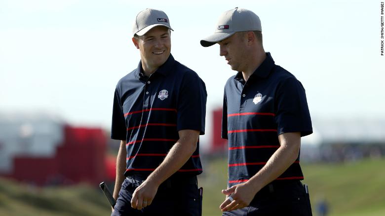 Jordan Spieth plays 'insane' almost-vertical shot, nearly falls into Lake Michigan at Ryder Cup