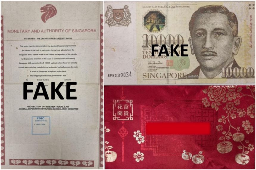 Three arrested over alleged use of counterfeit $10,000 note