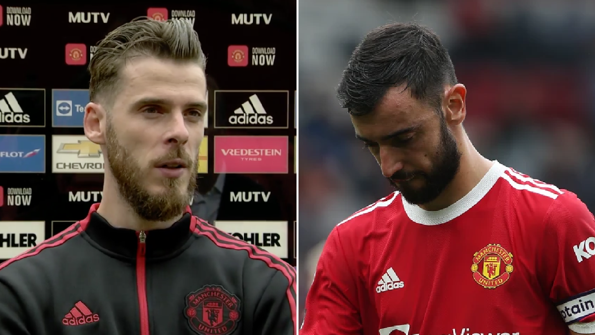 David de Gea sends message of support to Bruno Fernandes after penalty miss in Manchester United’s defeat to Aston Villa