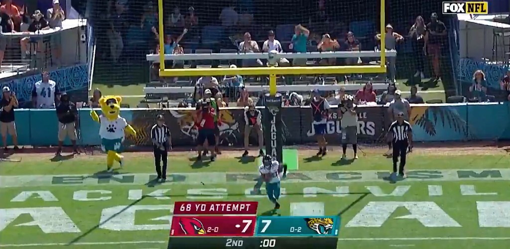 Gus Johnson Went Crazy On A 109-Yard Kick Six By The Jaguars After Arizona Tried A 68-Yard Field Goal