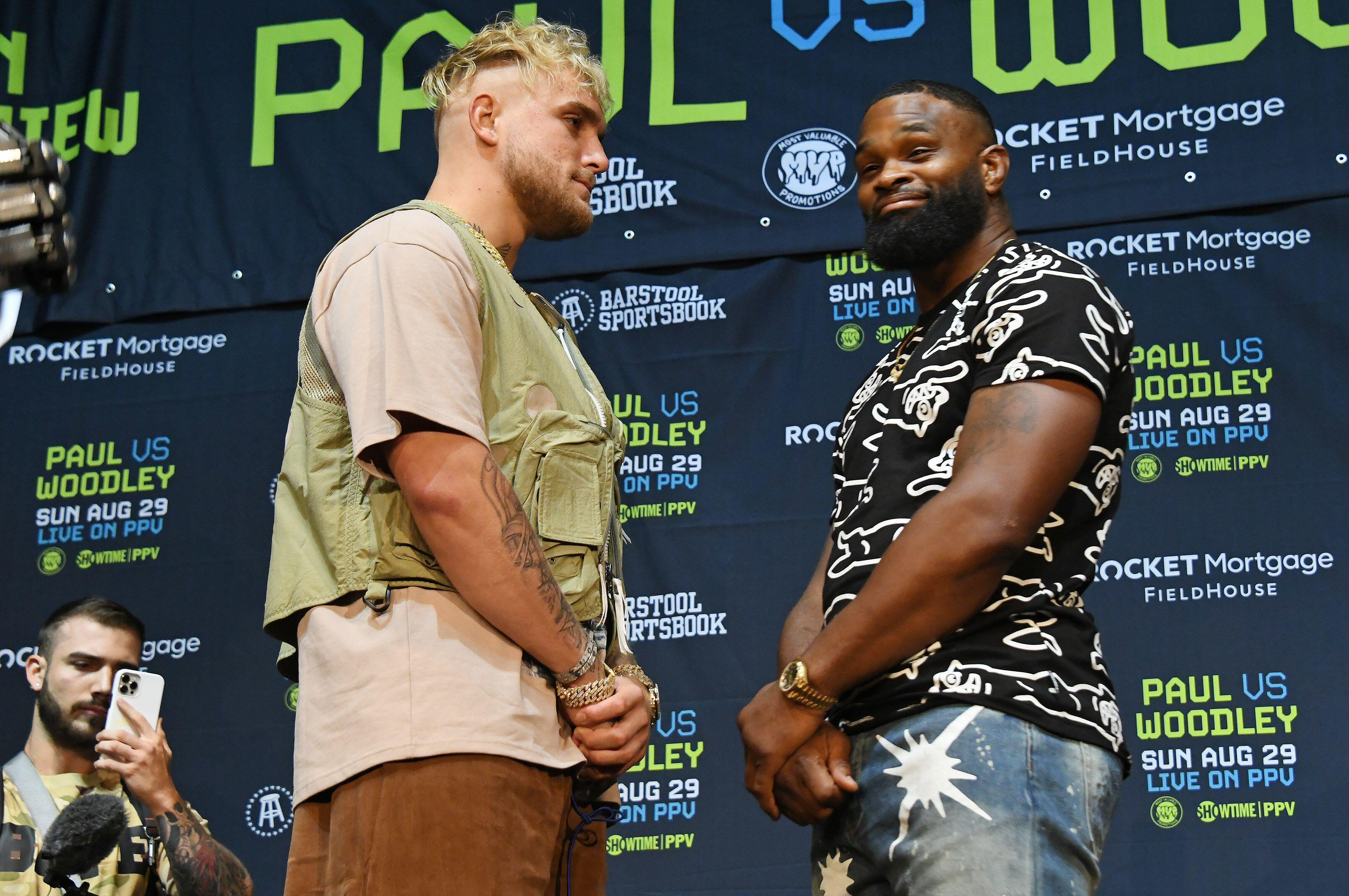 Tyron Woodley Shows Off How His 'I Love Jake Paul' Tattoo
