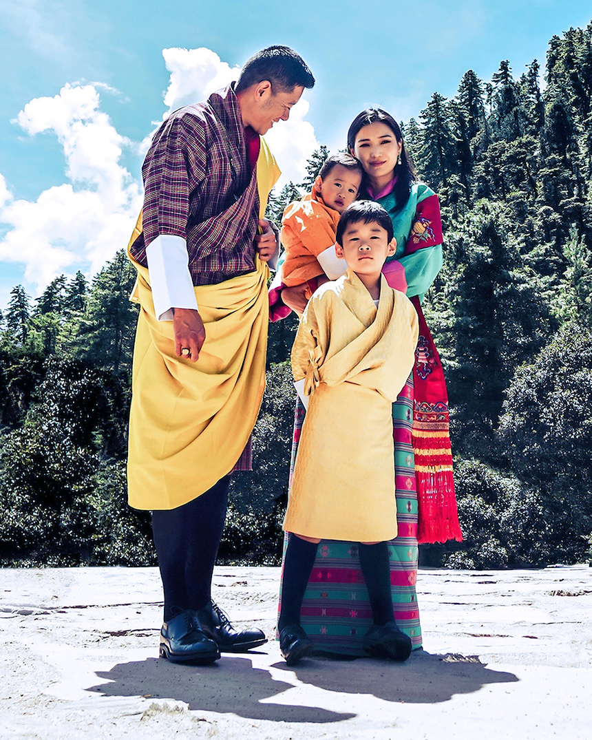 Bhutan's King and Queen Mark 10th Anniversary with Family Photo (and an All Grown Up Dragon Prince!)