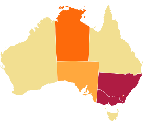 Australia Coronavirus Map and Case Count