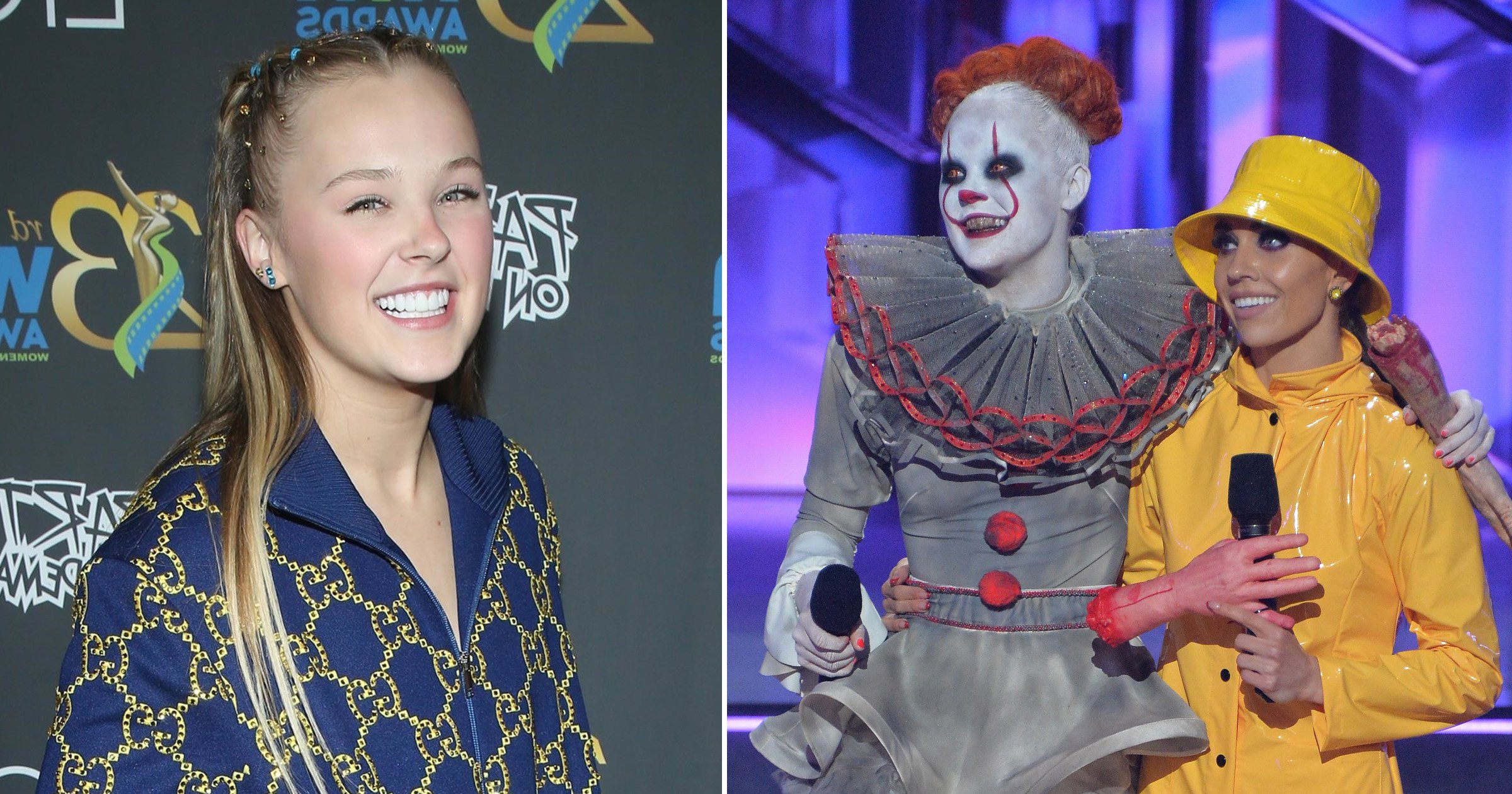 JoJo Siwa dancing a jazz routine dressed as Pennywise is genuinely terrifying