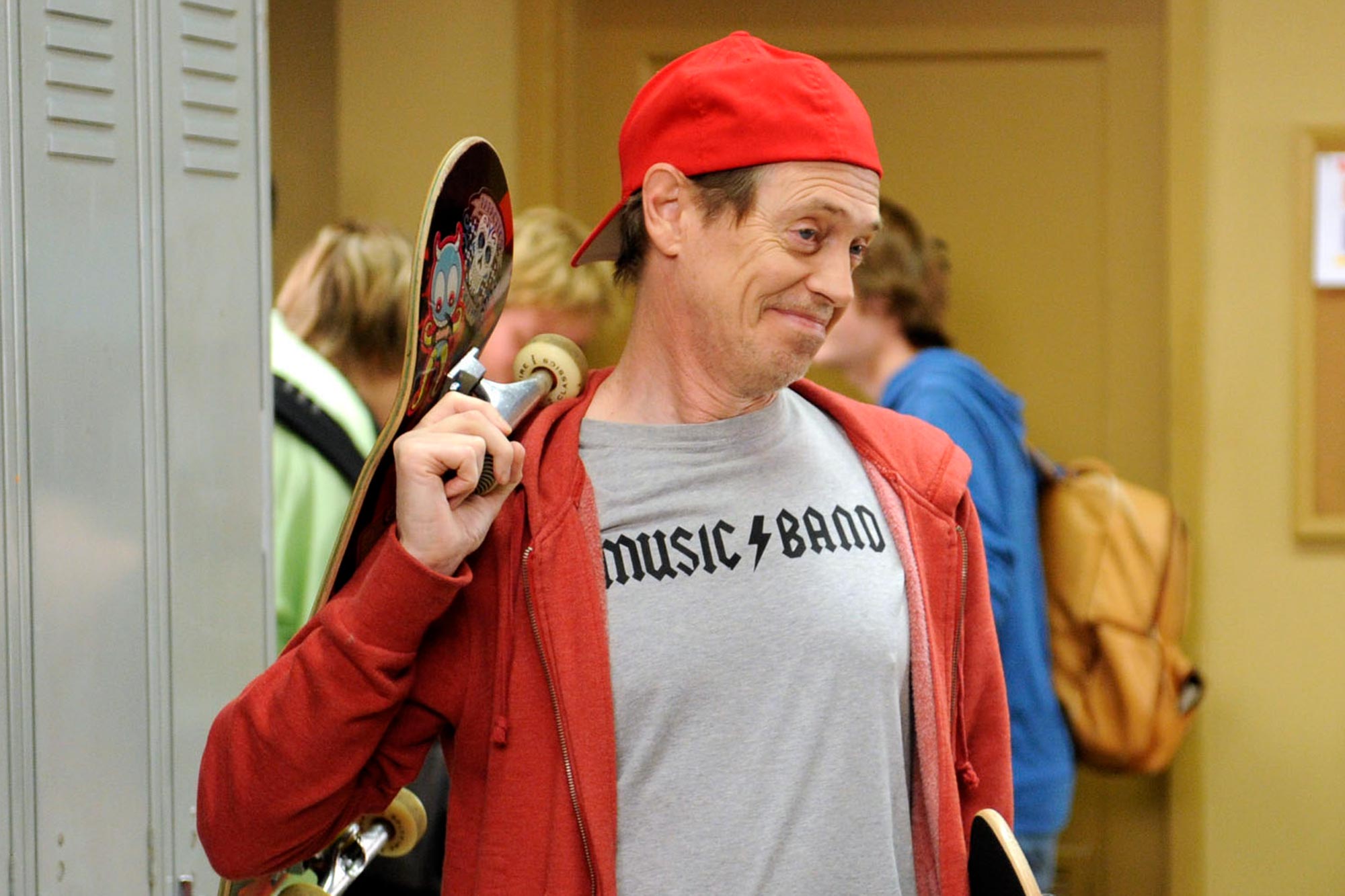 Steve Buscemi dresses as his meme-launching 'How do you do, fellow kids?' 30 Rock character for Halloween