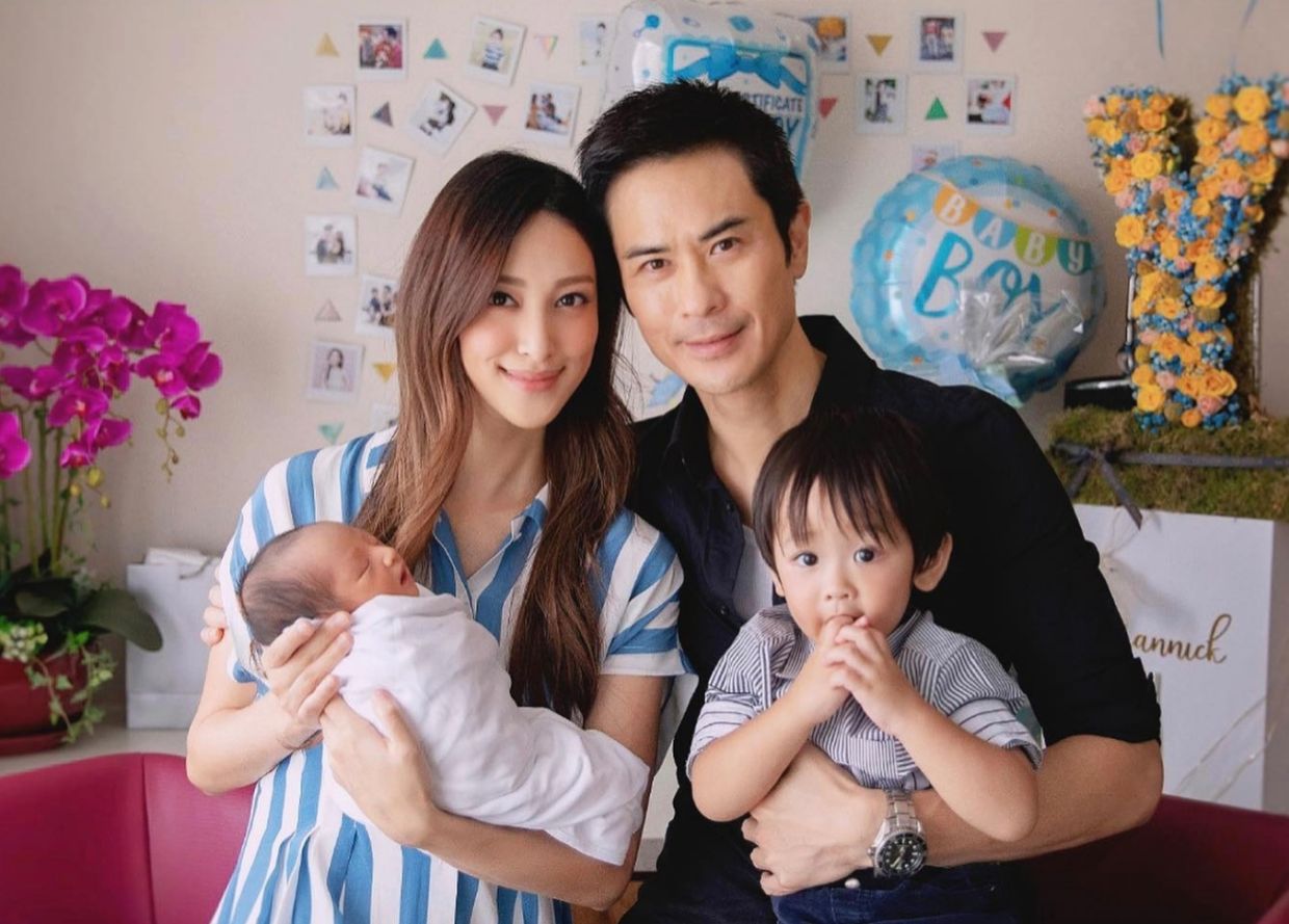 Grace Chan gushes over husband Kevin Cheng's handsome looks much to his dismay