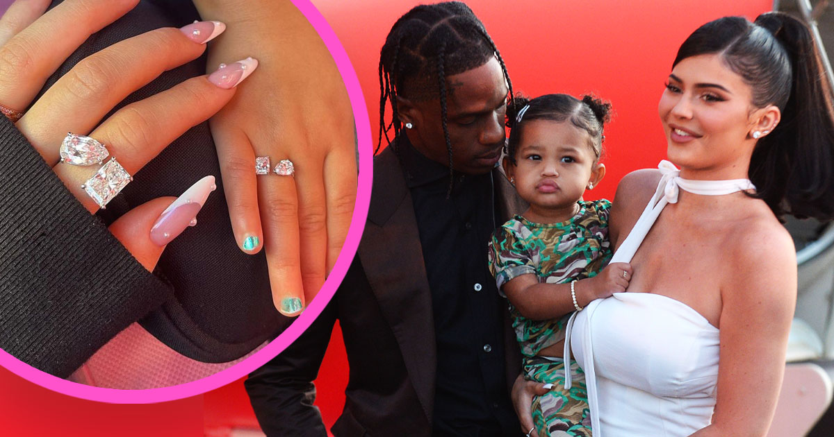 Travis Scott Gives Kylie And Stormi Matching Rings