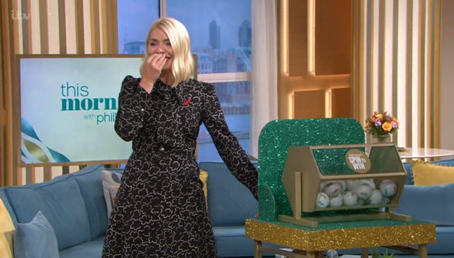 Flustered Holly Willoughby can’t say ‘balls’ as she fluffs This Morning’s Spin To Win competition