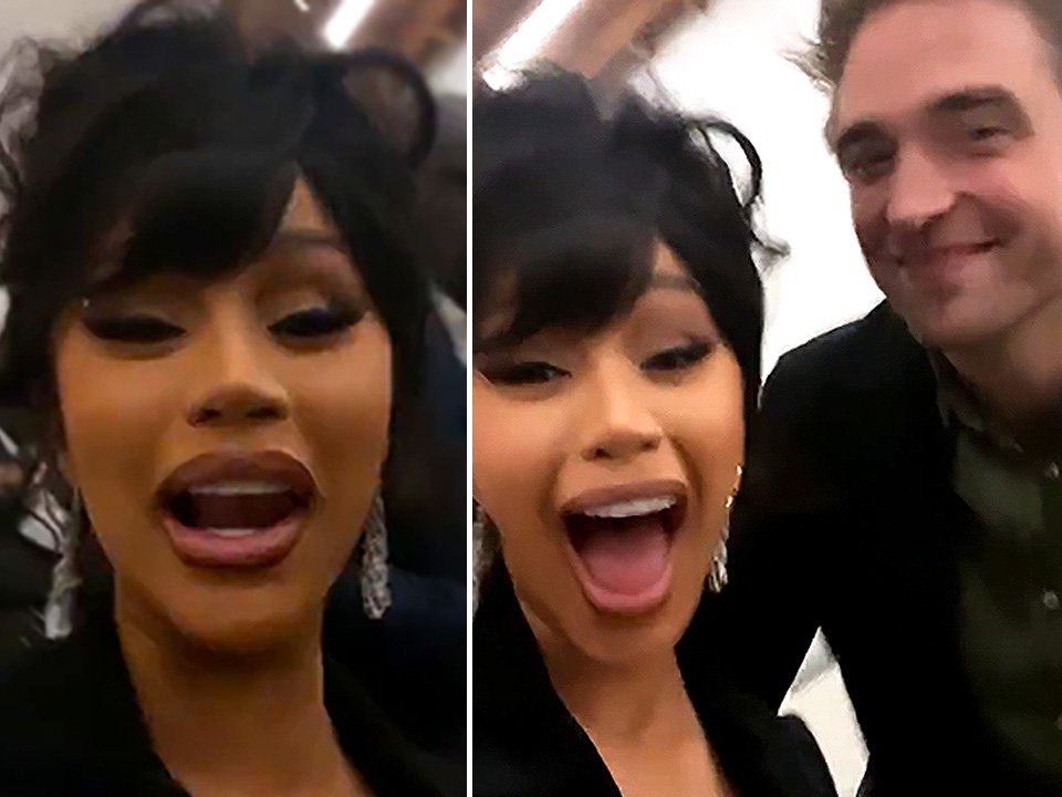 Cardi B Screams As She Absolutely Fangirls Meeting Twilight Star Robert ...