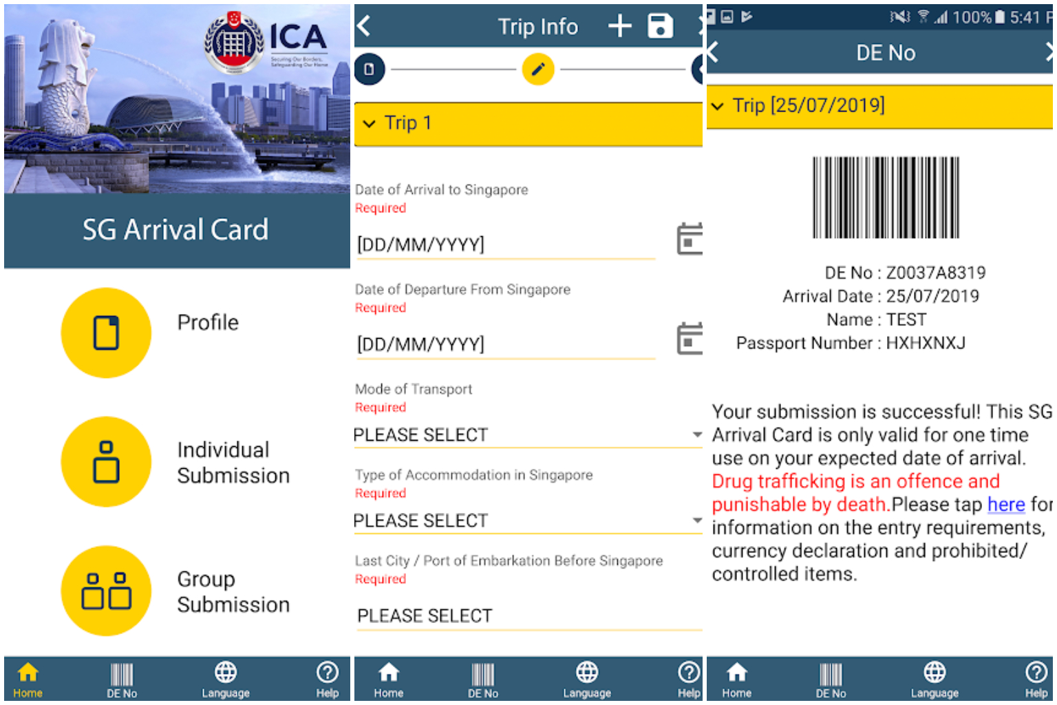 askST: What is the electronic SG Arrival Card and who has to submit it?