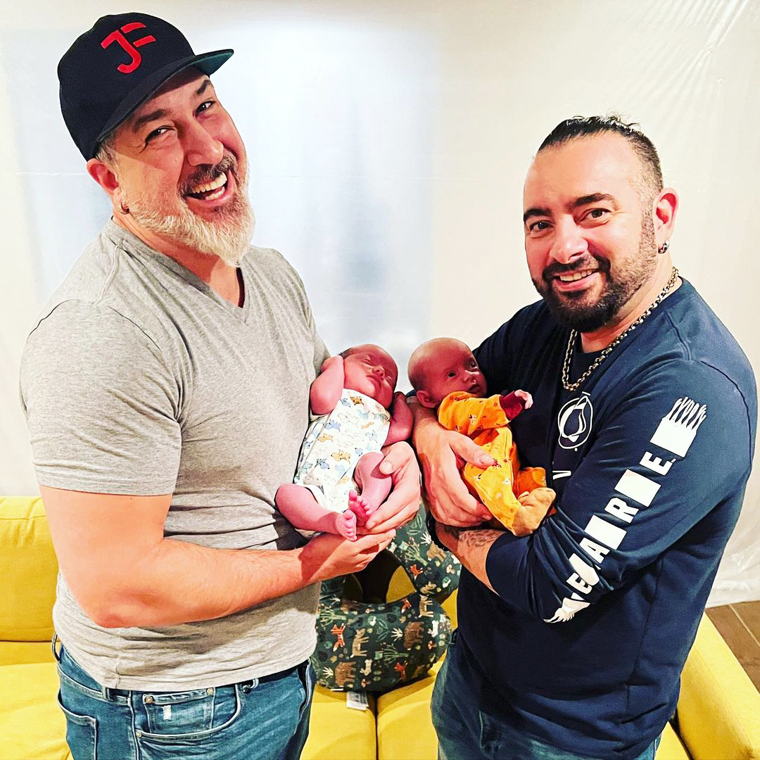 Lance Bass' Twins Meet *NSYNC's Joey Fatone and Chris Kirkpatrick: 'Two of the Best Dads I Know'