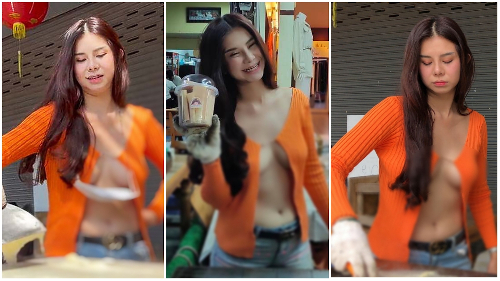 Thailand police warn sexy crispy pancake vendor to wear a bra, maintain social distance from customers