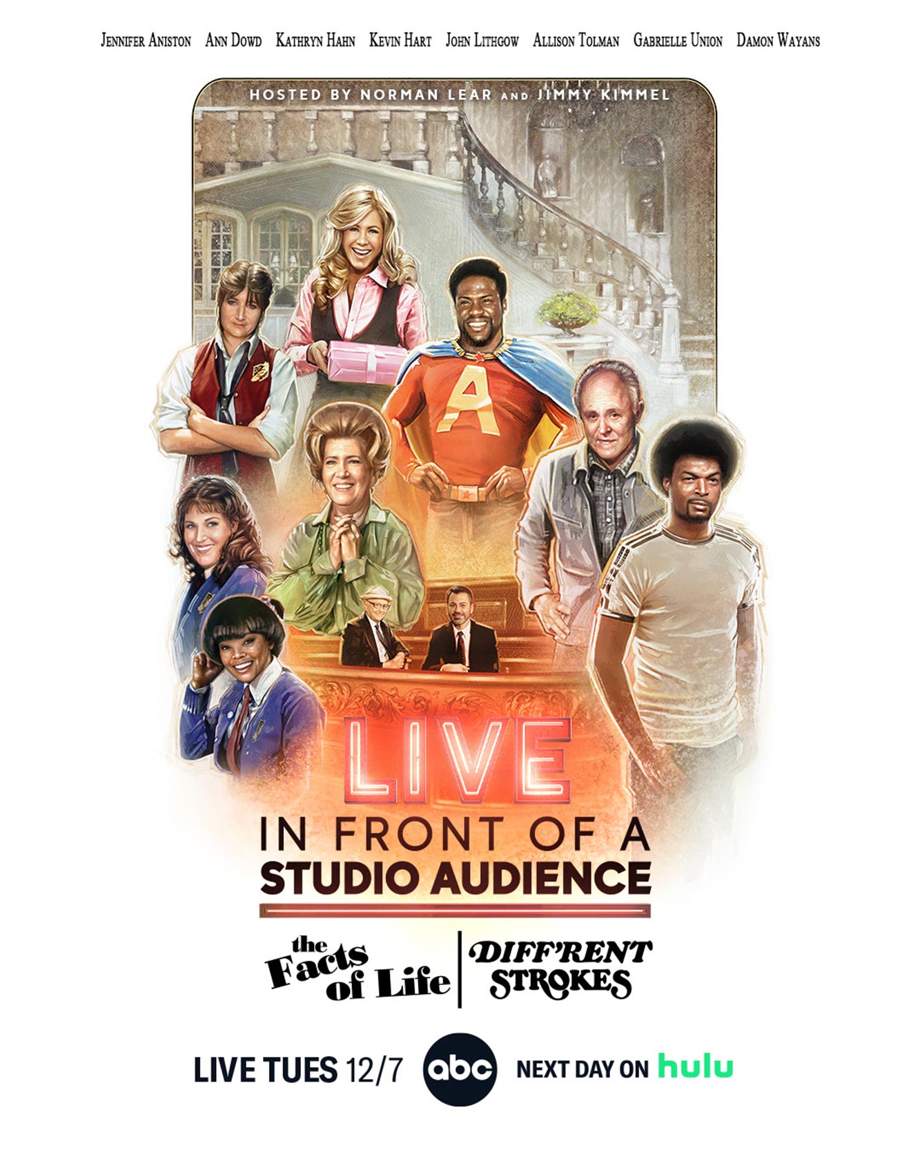 Live in Front of a Studio Audience rounds out its Facts of Life cast with Jennifer Aniston, Kathryn Hahn