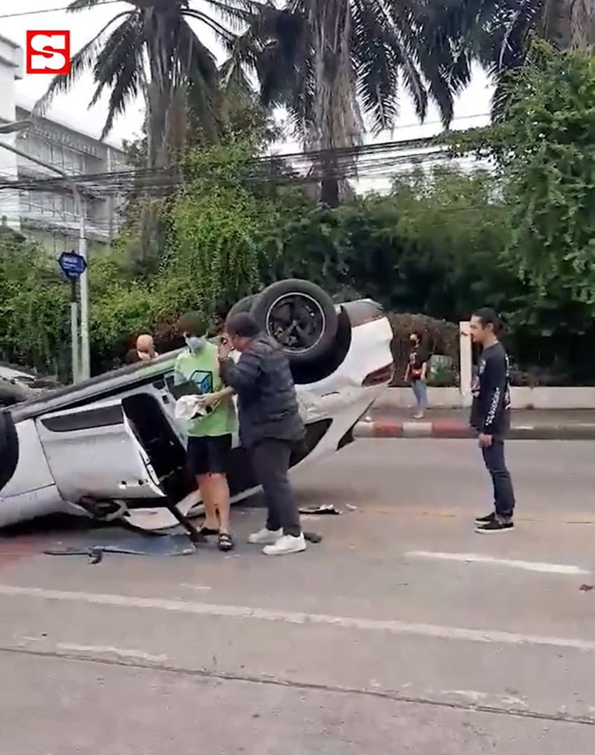 Thai Actor Krist Perawat Involved In Road Accident That Left His Porsche Overturned