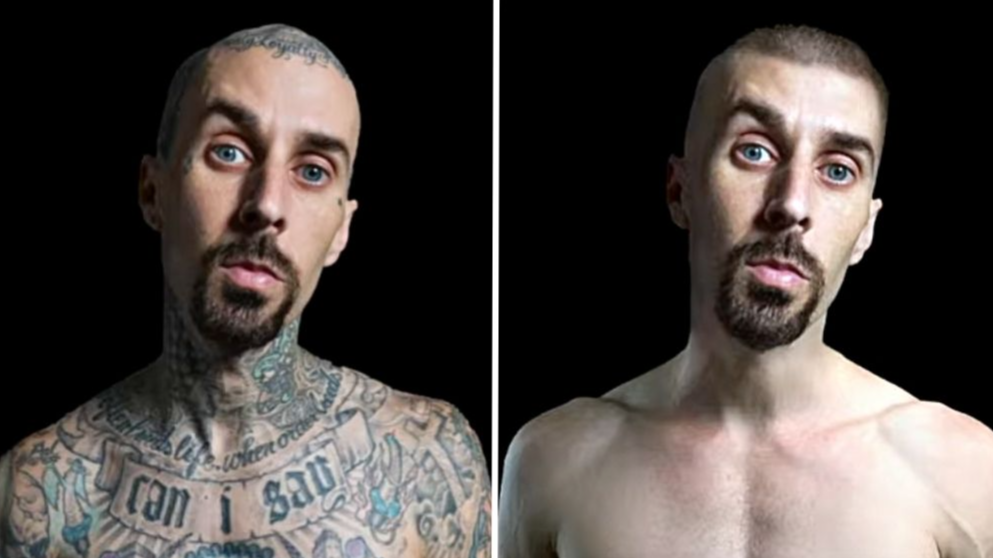 Travis Barker Looks Completely Different Without His Tattoos